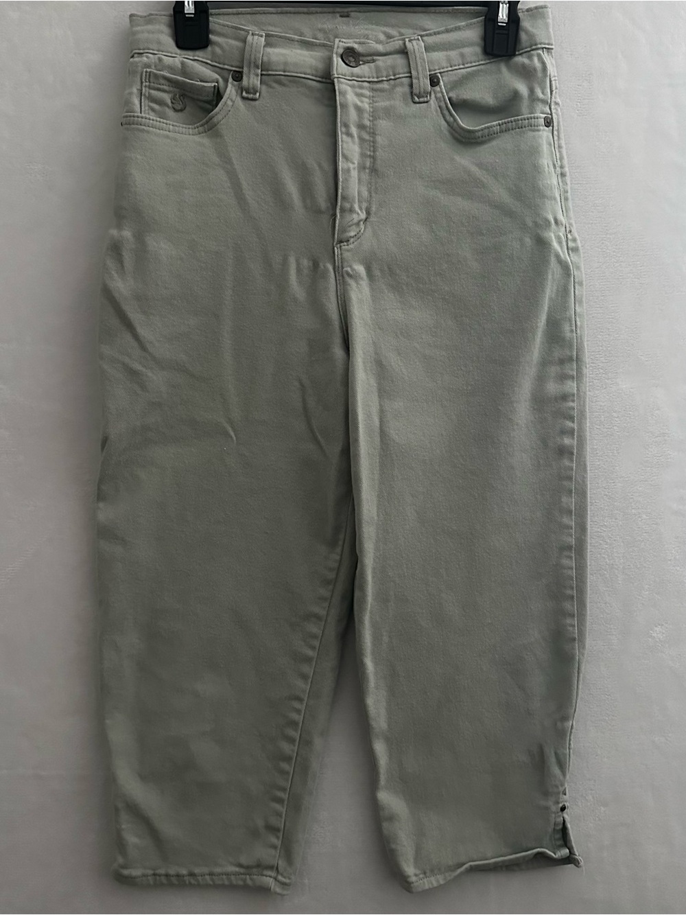 Gloria Vanderbilt Amanda Cropped Jeans Size 10 All-Around Slimming Effect Green